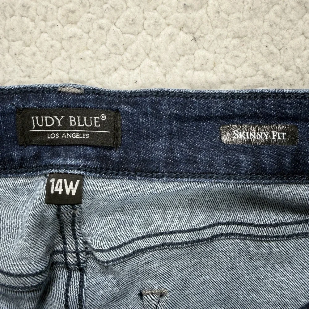 Judy Blue Skinny Jeans Women's 14W (31x27.5) Stretch Modern Minimalist‎  Boho